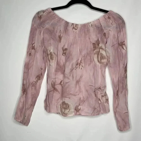 Free People S/P off shoulder polyester blouse - Picture 2 of 4